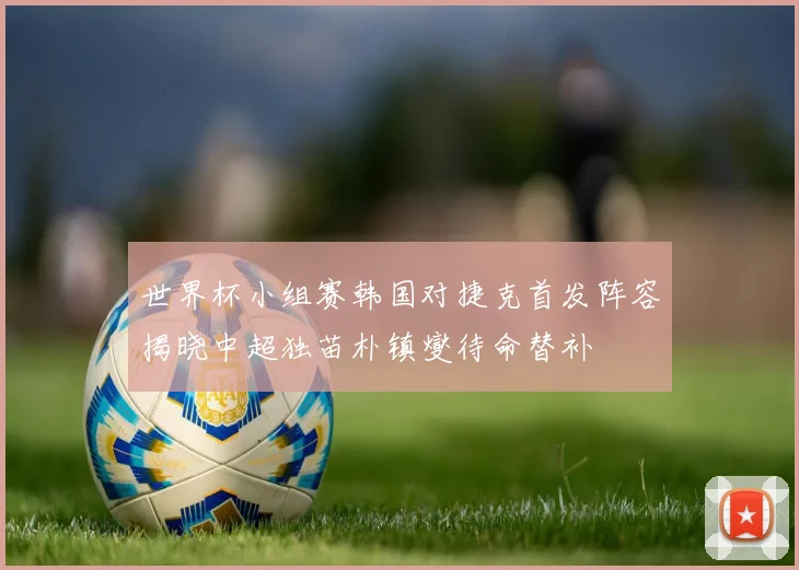 世界杯小组赛韩国对捷克首发阵容揭晓中超独苗朴镇燮待命替补